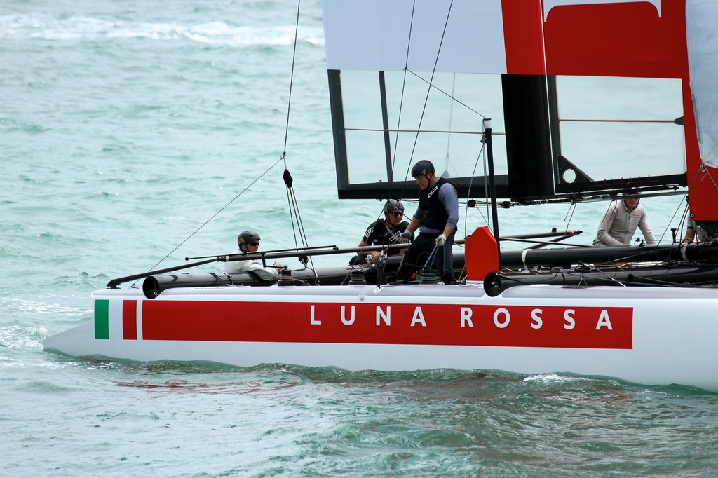 Luna Rossa and Emirates Team NZ - Practice Racing, Waitemata Harbour © Richard Gladwell www.photosport.co.nz